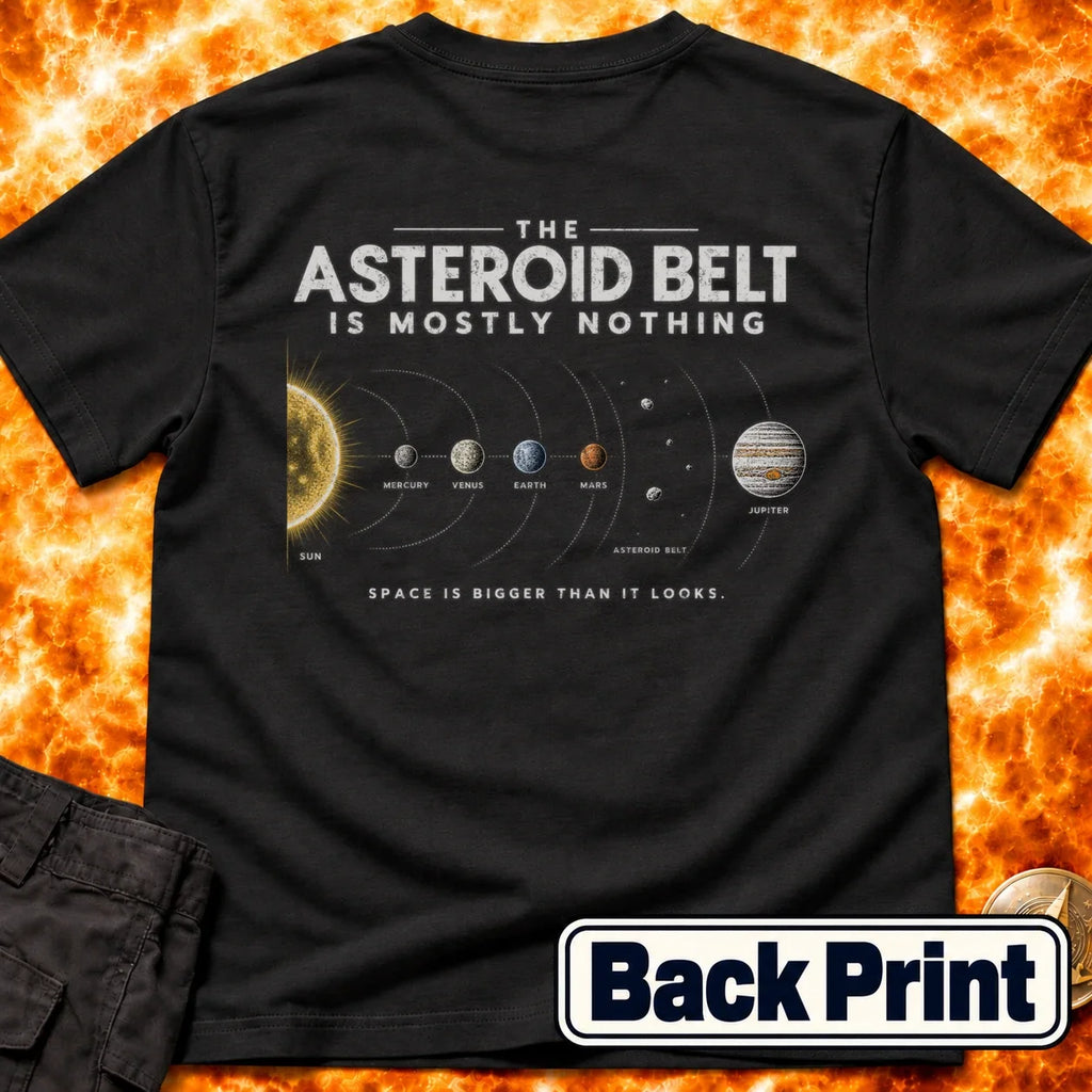 Asteroid Belt is Mostly Nothing Back Print T-Shirt product image 6