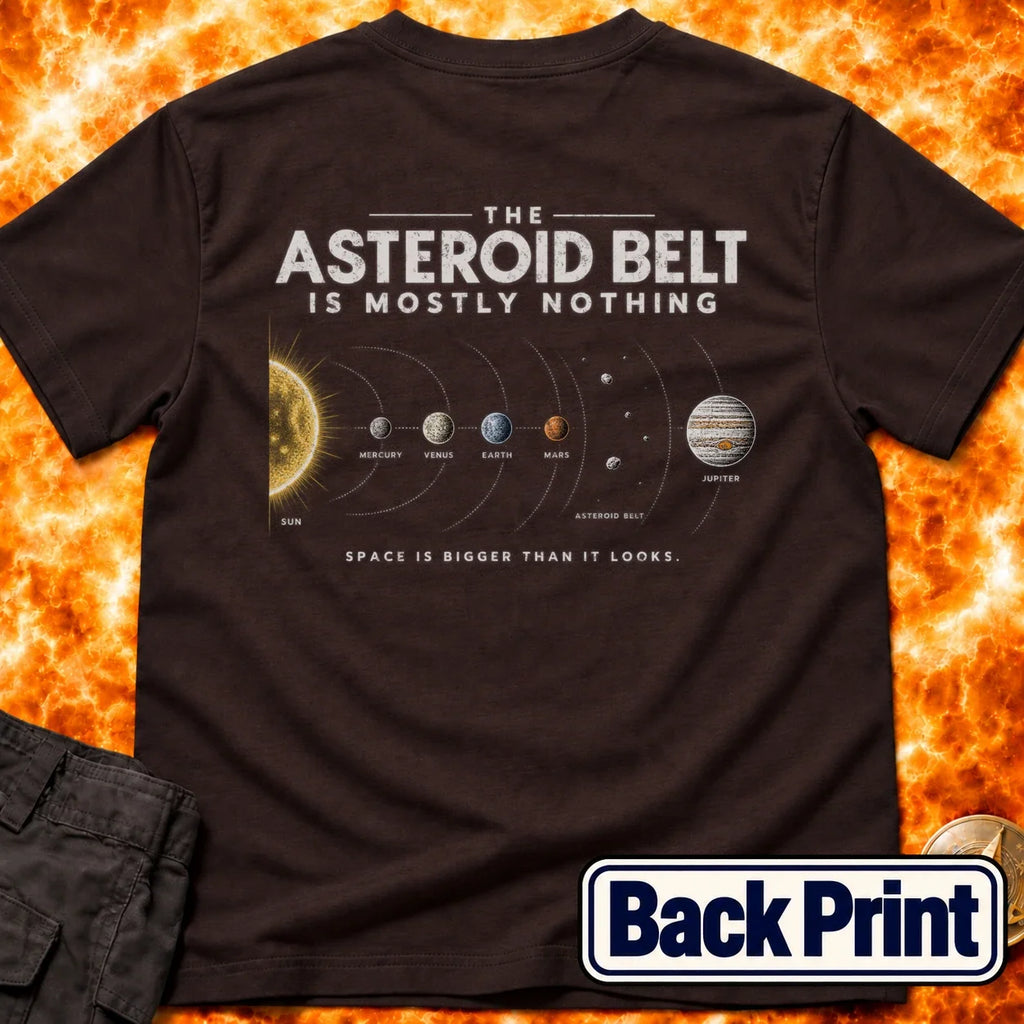 Asteroid Belt is Mostly Nothing Back Print T-Shirt product image 2