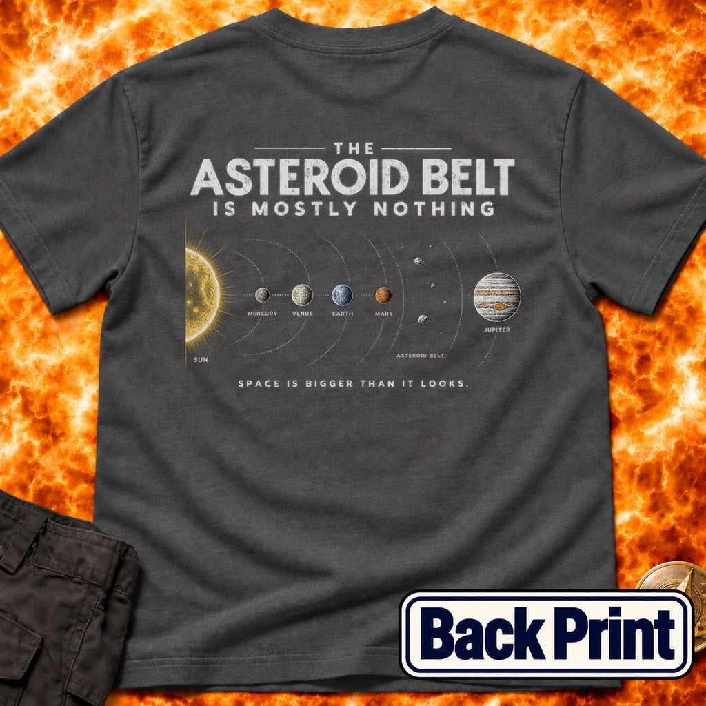 Asteroid Belt is Mostly Nothing Back Print T-Shirt product image 4
