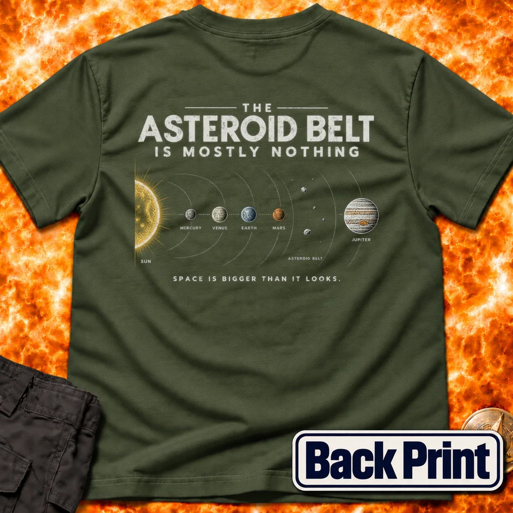 Asteroid Belt is Mostly Nothing Back Print T-Shirt product image 3