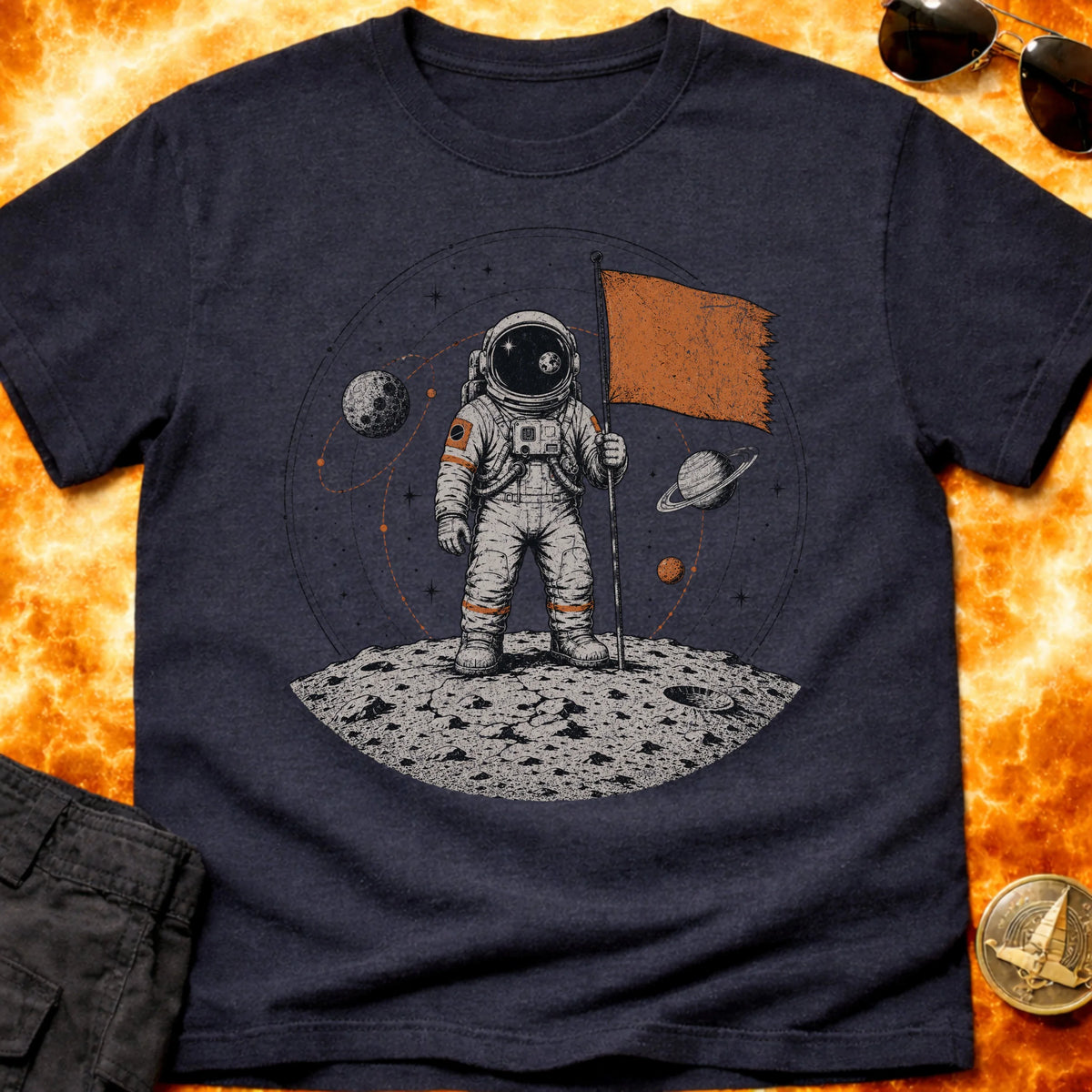 Astronaut Flag T-Shirt product image 5