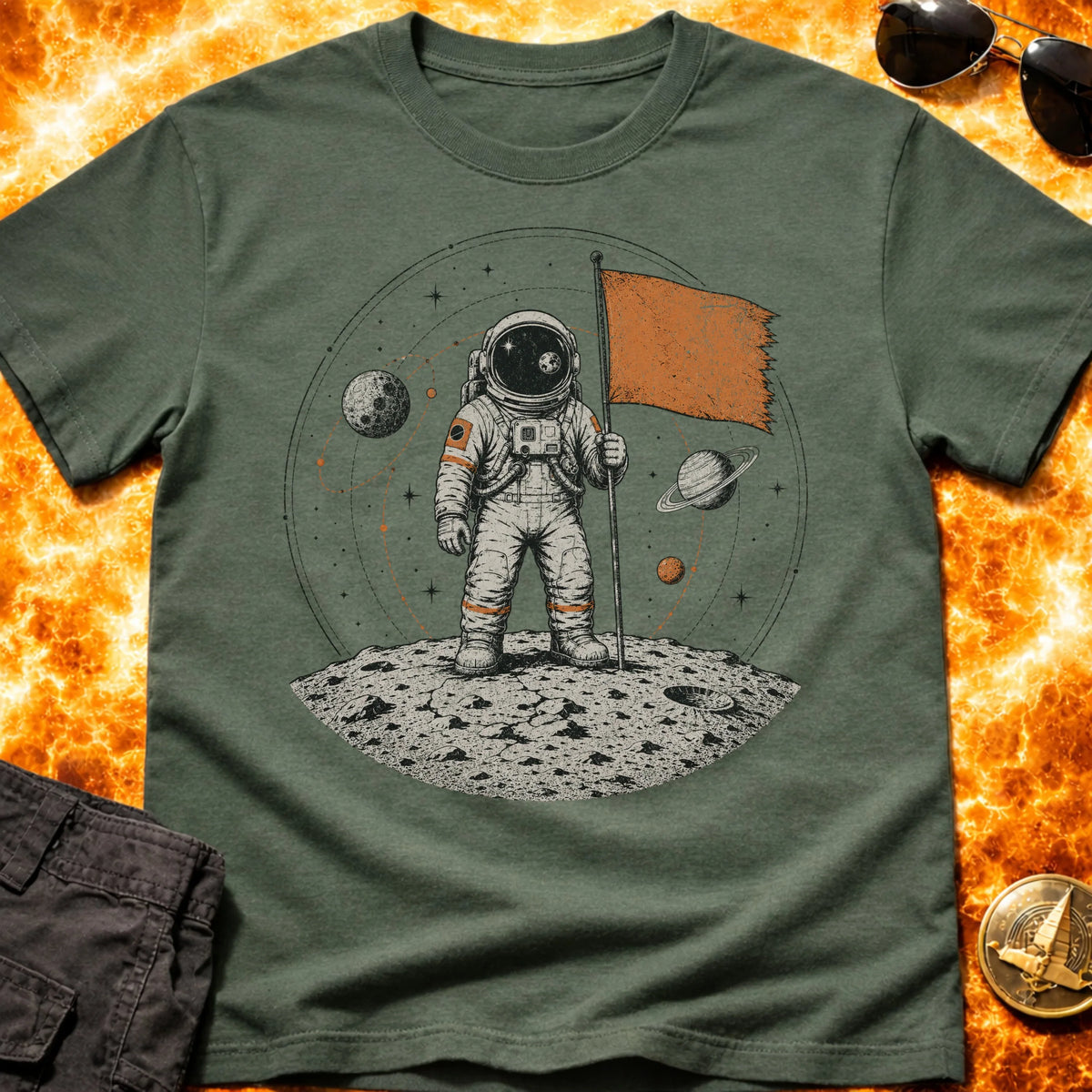 Astronaut Flag T-Shirt product image 1