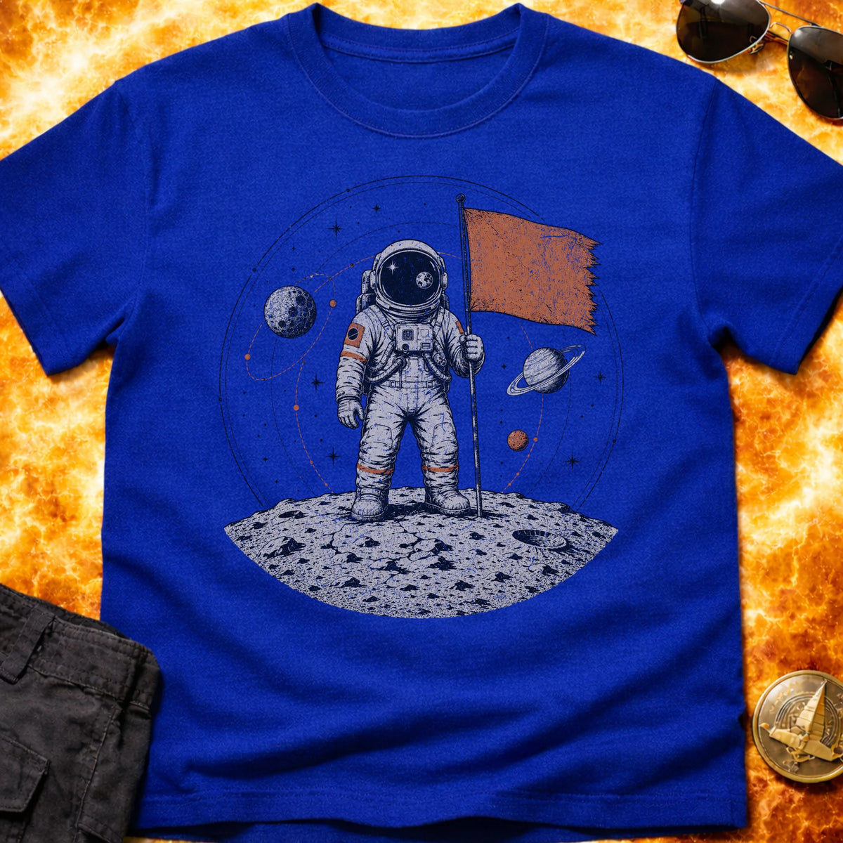 Astronaut Flag T-Shirt product image 6