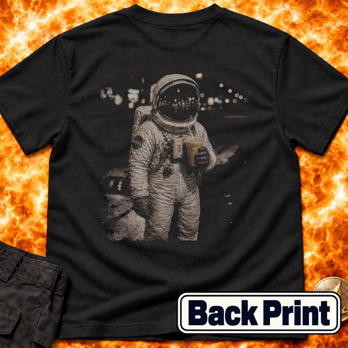 Astronaut In The City Back Print T-Shirt product image 3