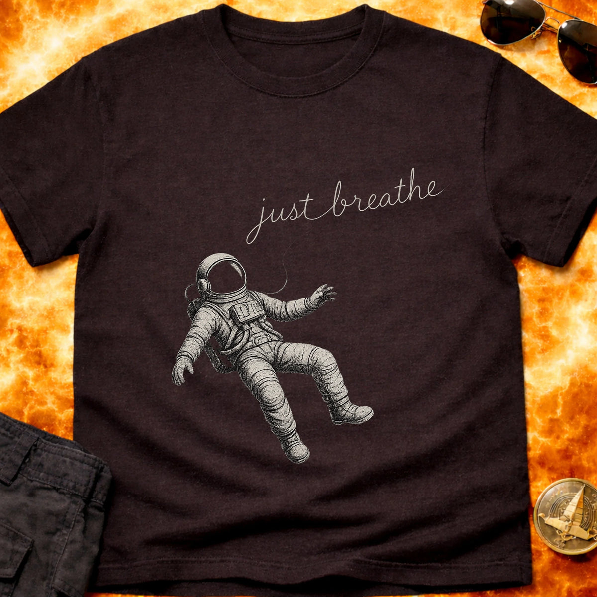 Astronaut Just Breathe T-Shirt product image 2