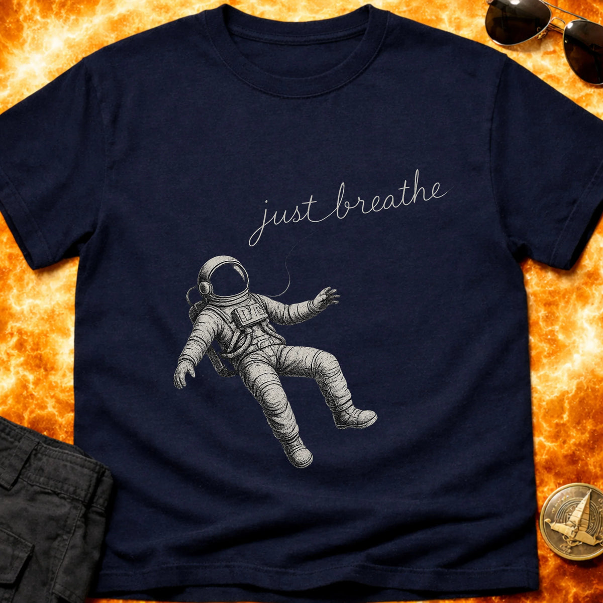 Astronaut Just Breathe T-Shirt product image 3