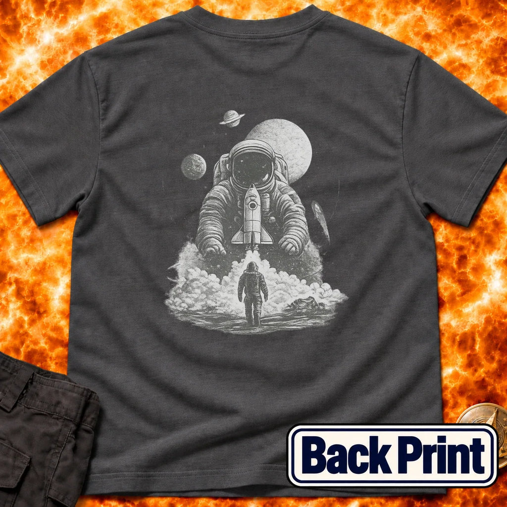 Astronaut Launch Graphic Back Print T-Shirt product image 6