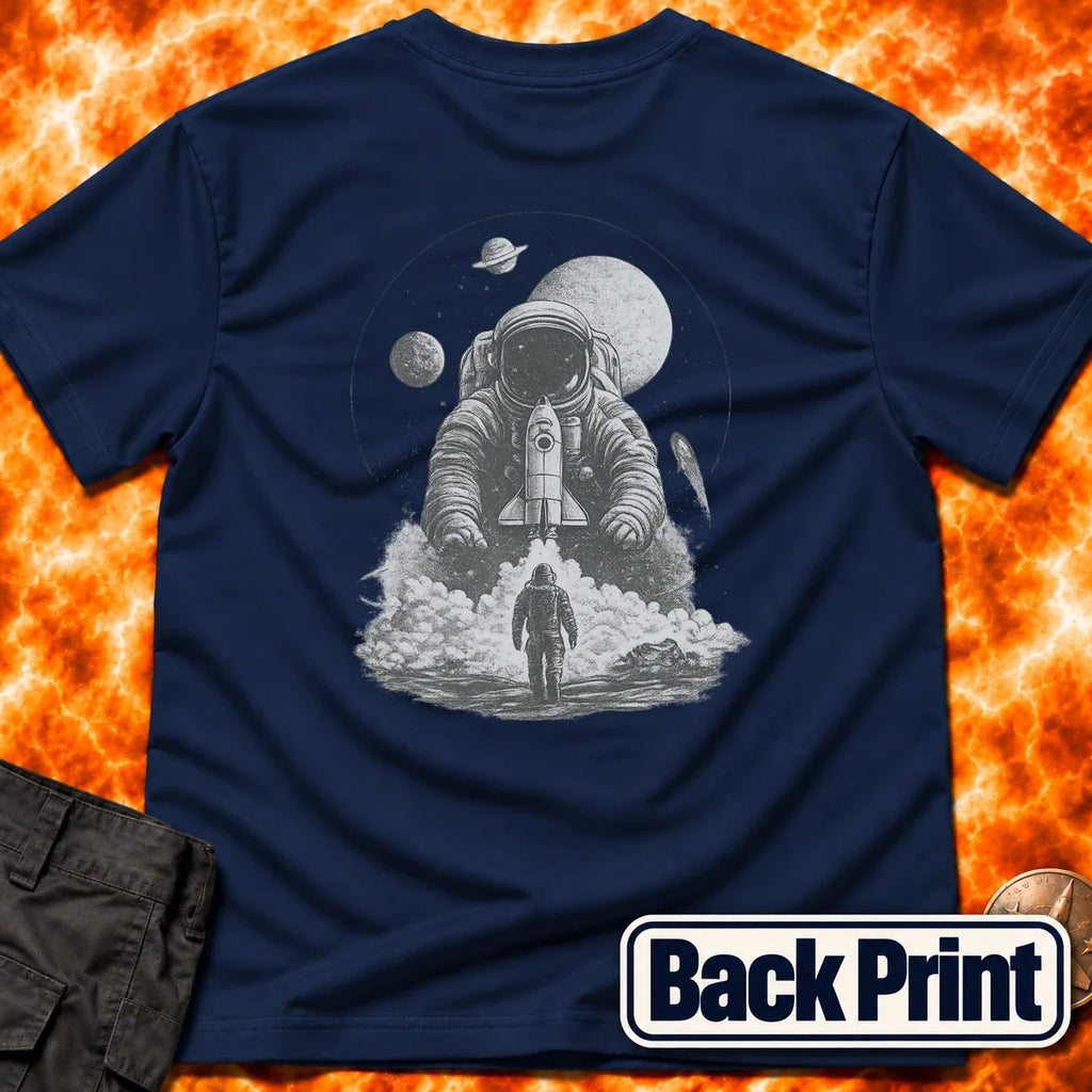 Astronaut Launch Graphic Back Print T-Shirt product image 3