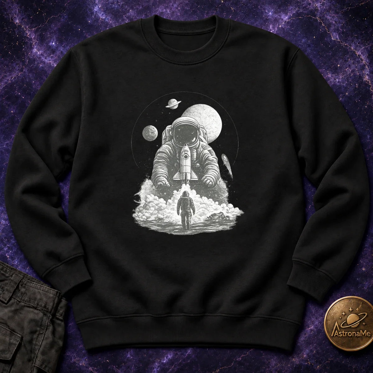 Astronaut Launch Graphic Crewneck Sweatshirt product image 3