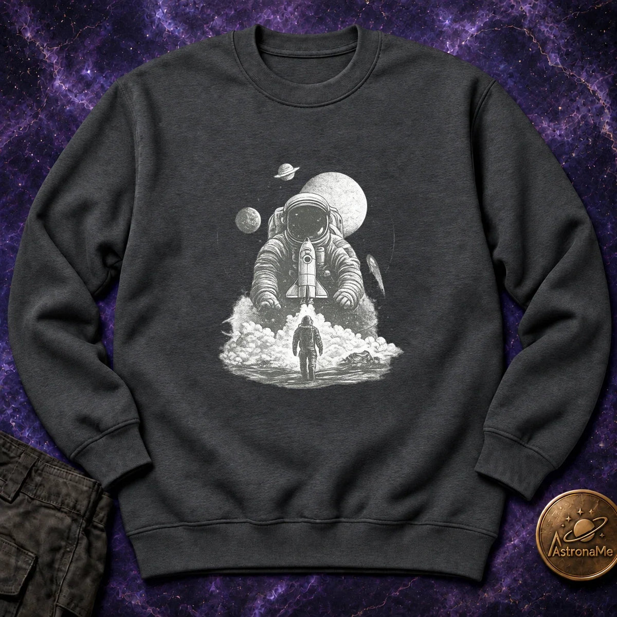 Astronaut Launch Graphic Crewneck Sweatshirt product image 2