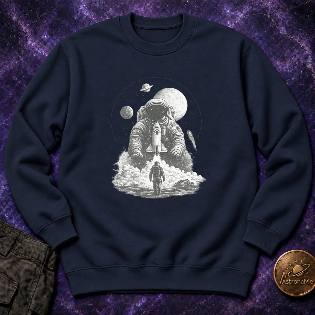 Astronaut Launch Graphic Crewneck Sweatshirt product image 1