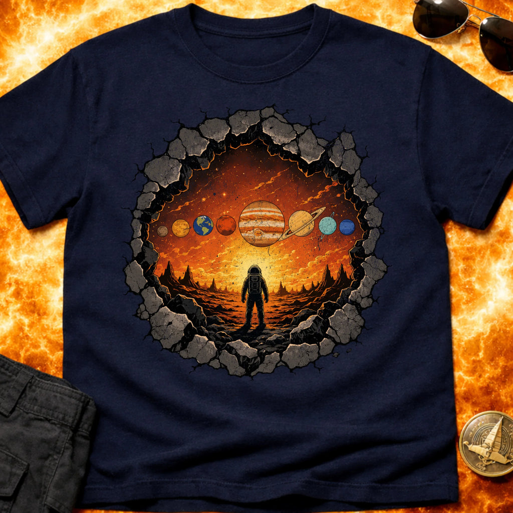 Astronaut Rock Solar System T-Shirt product image 1