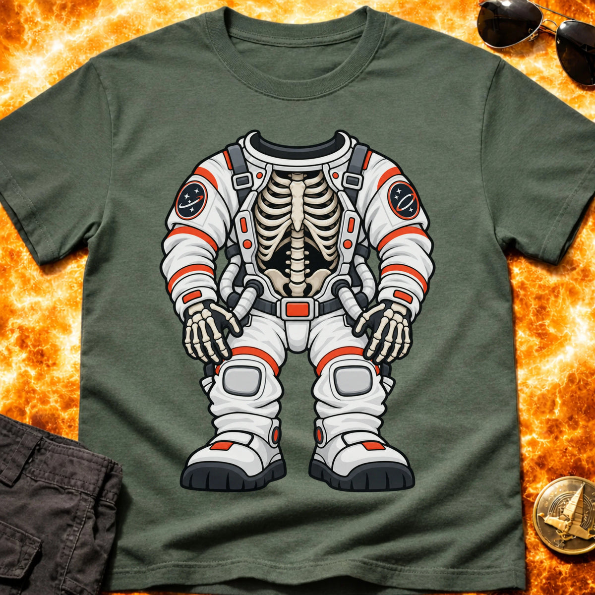 Astronaut Skeleten Costume T-Shirt product image 3