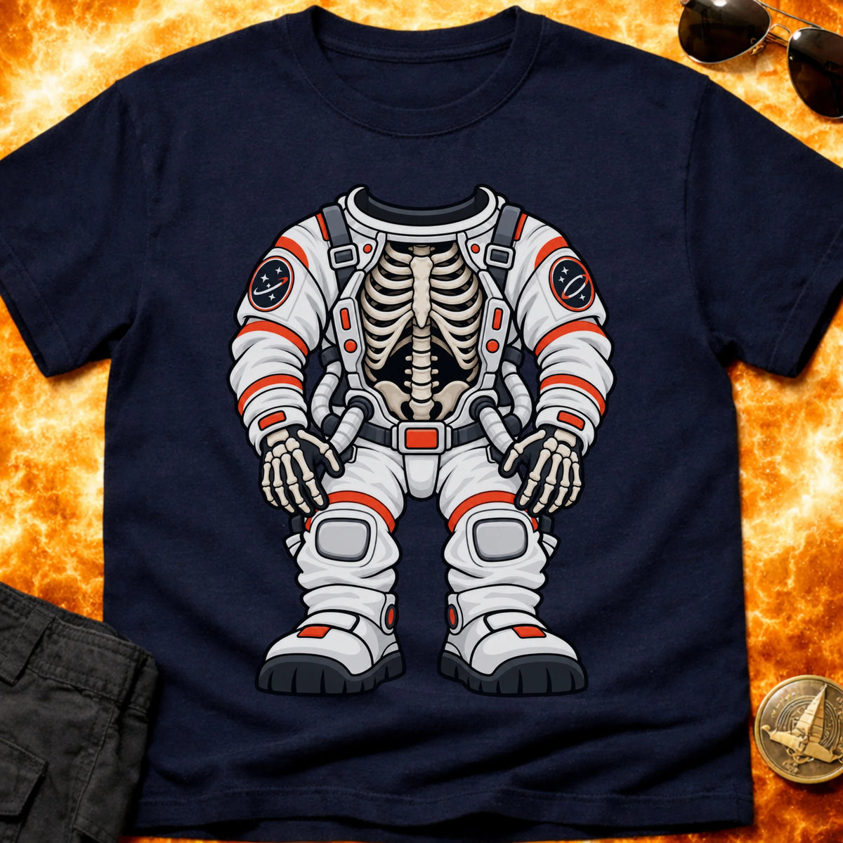 Astronaut Skeleten Costume T-Shirt product image 5