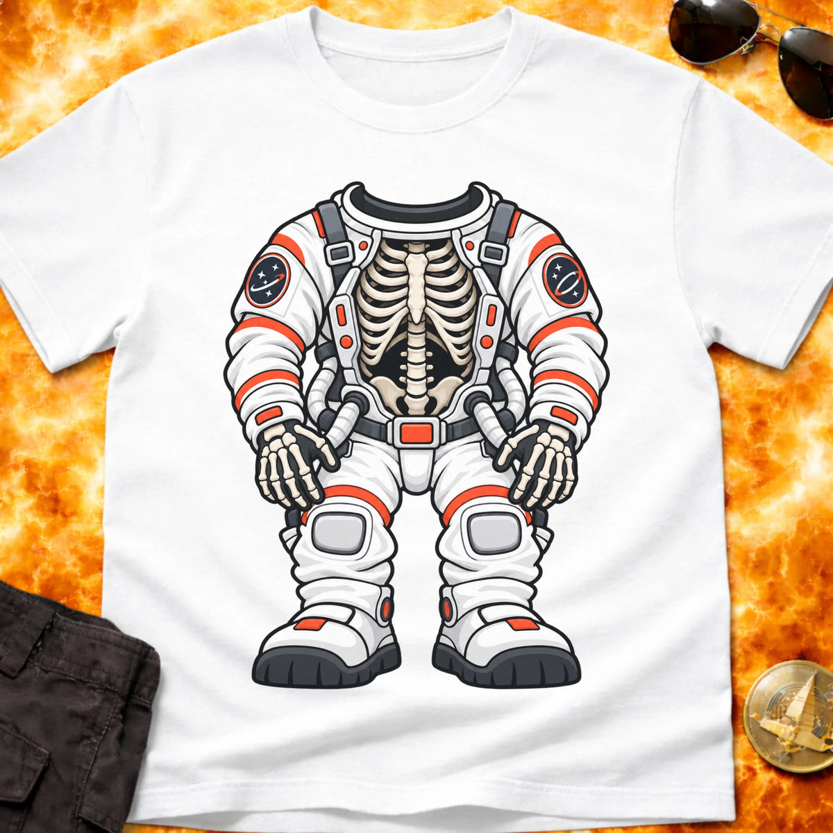 Astronaut Skeleten Costume T-Shirt product image 6