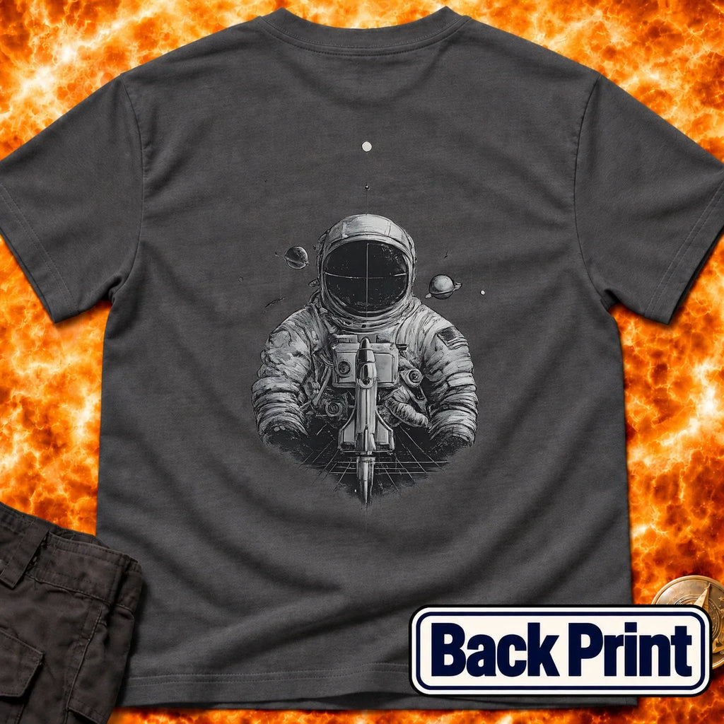 Astronaut Warrior Back Print T-Shirt product image 6