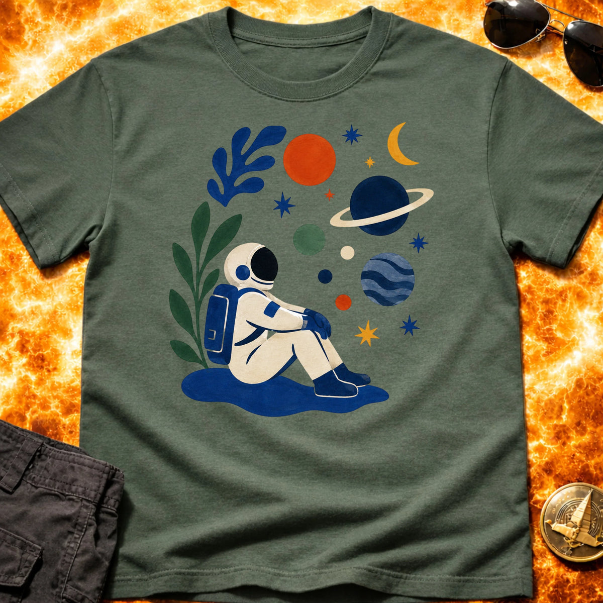 Astronaut Watercolor T-Shirt product image 5