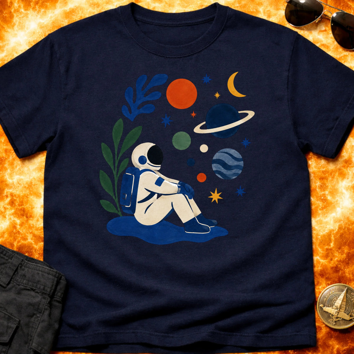 Astronaut Watercolor T-Shirt product image 2