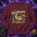 Astronaut Yoga Western Folk Art Crewneck Sweatshirt product image 1