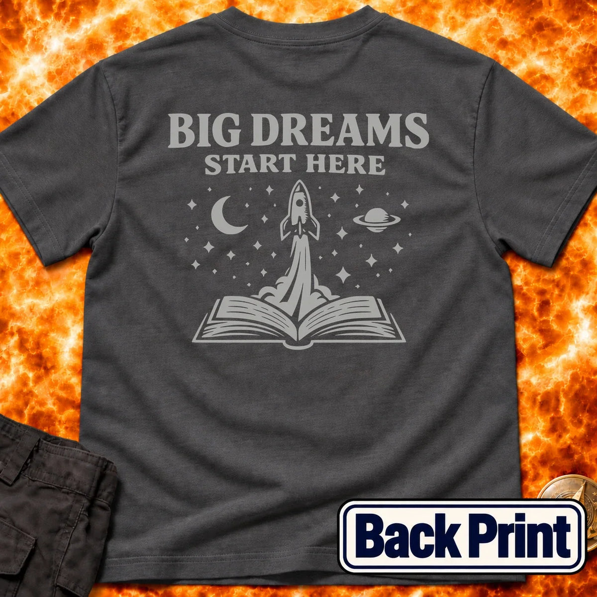 Big Dreams Start Here Back Print T-Shirt product image 6