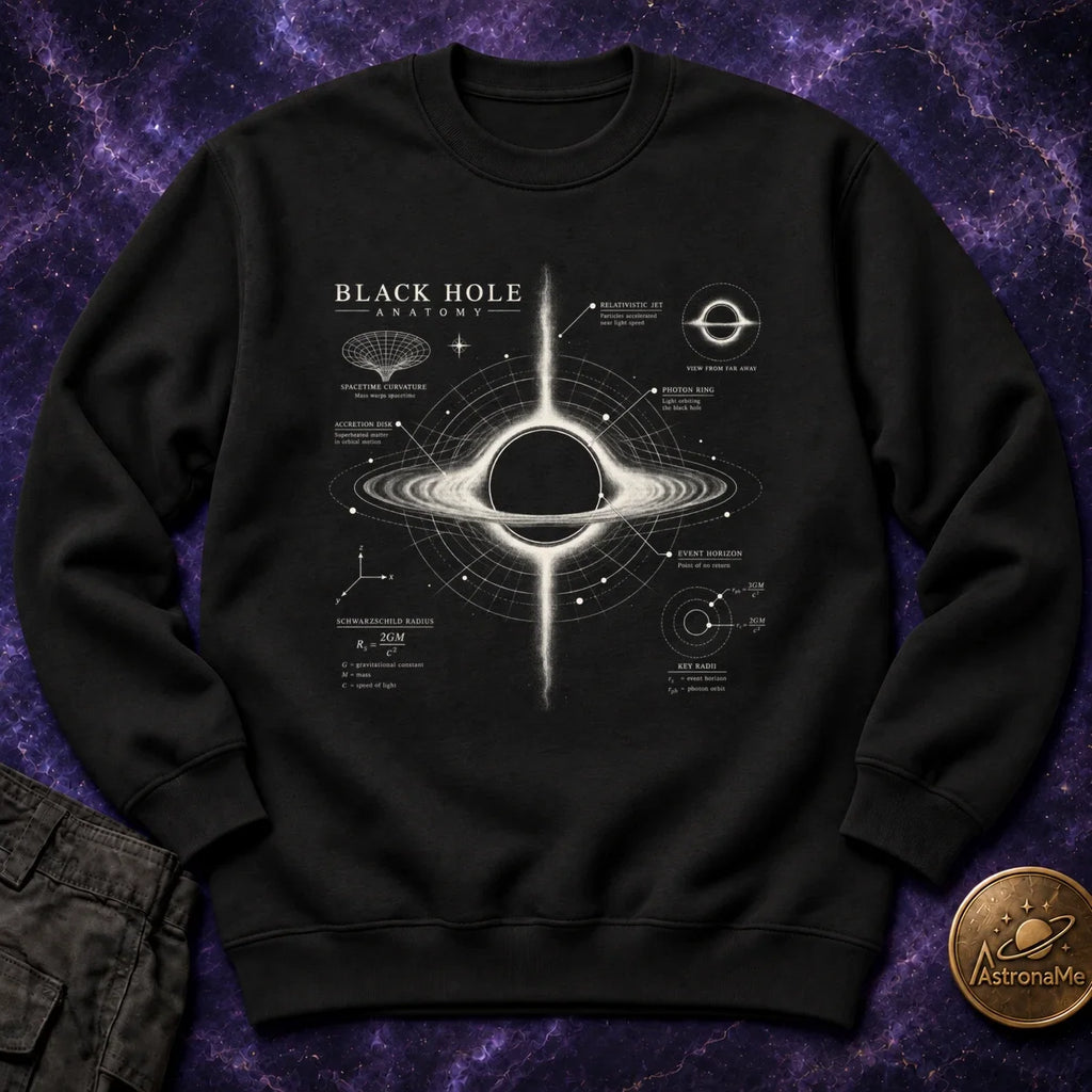 Black Hole Anatomy Crewneck Sweatshirt