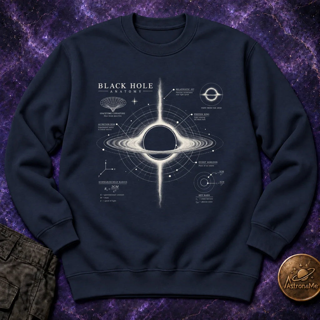 Black Hole Anatomy Crewneck Sweatshirt