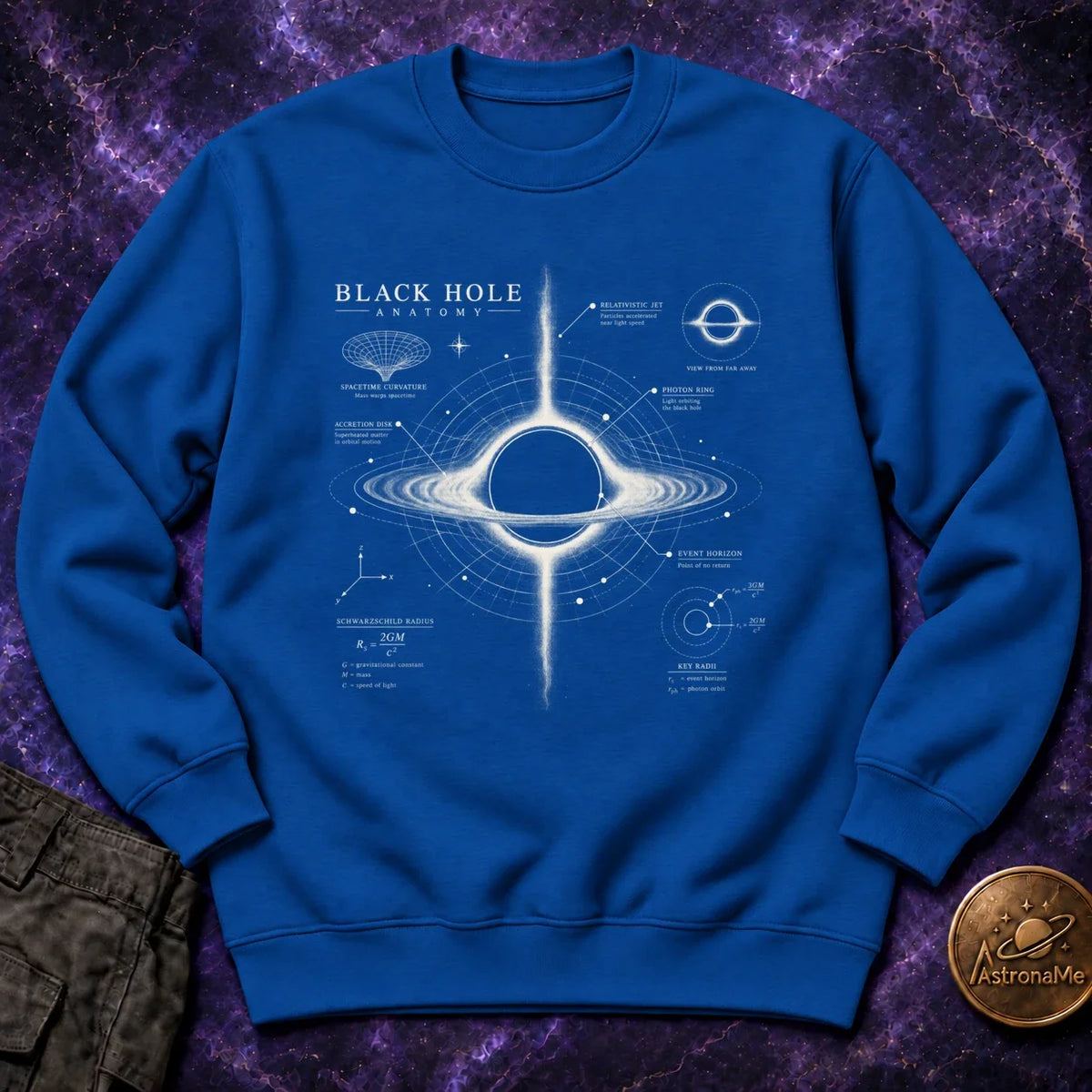 Black Hole Anatomy Crewneck Sweatshirt