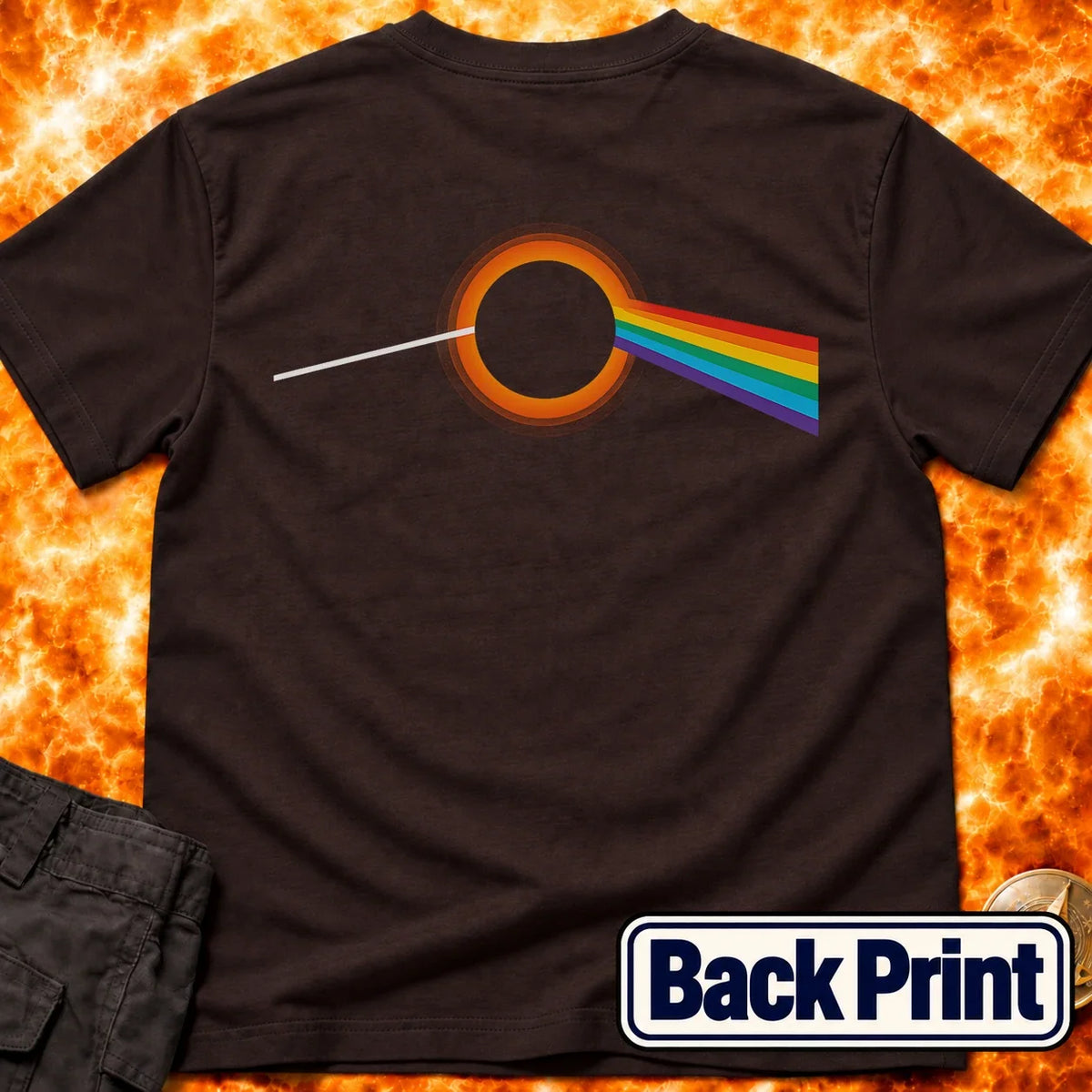 Black Hole Prism Back Print T-Shirt product image 2