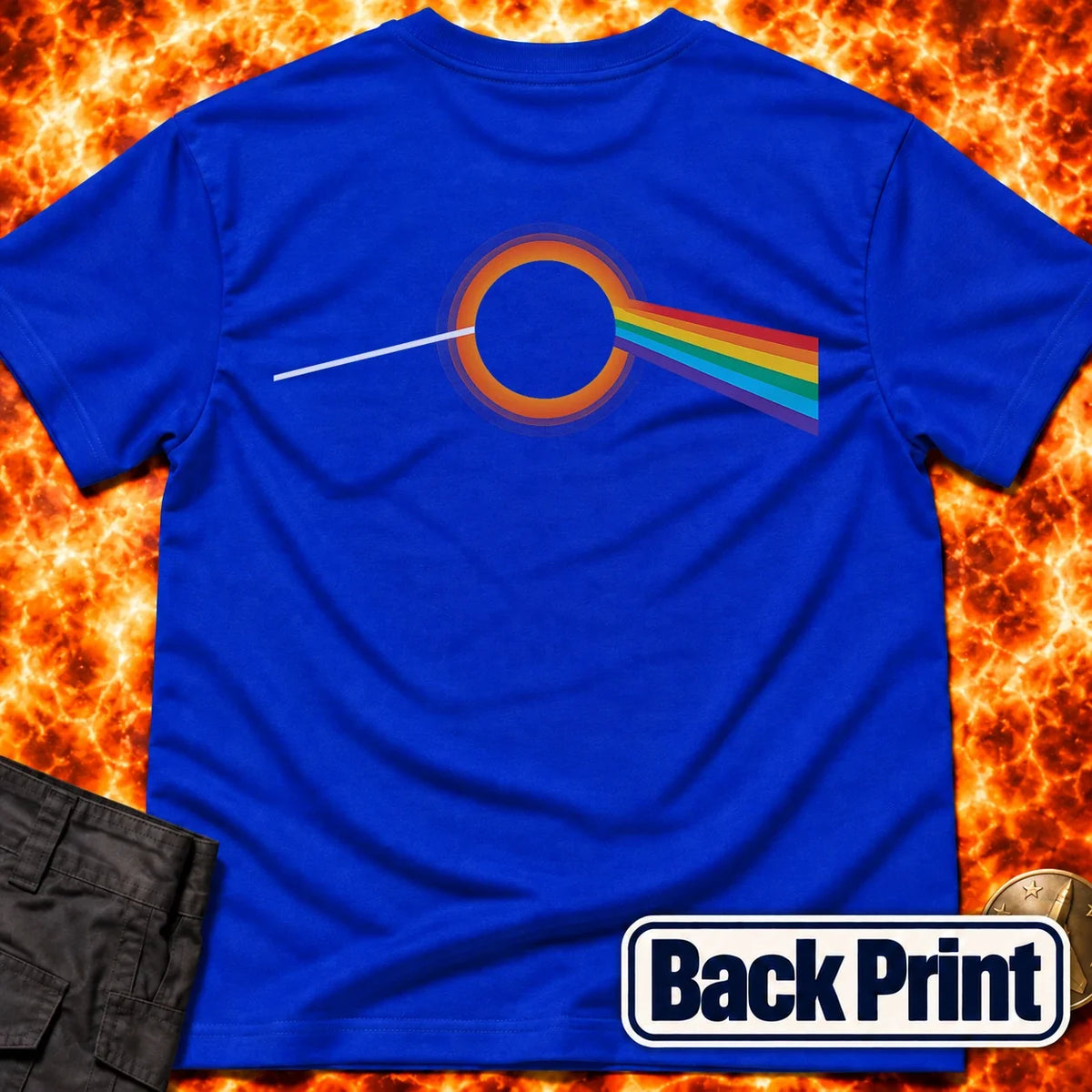 Black Hole Prism Back Print T-Shirt product image 3
