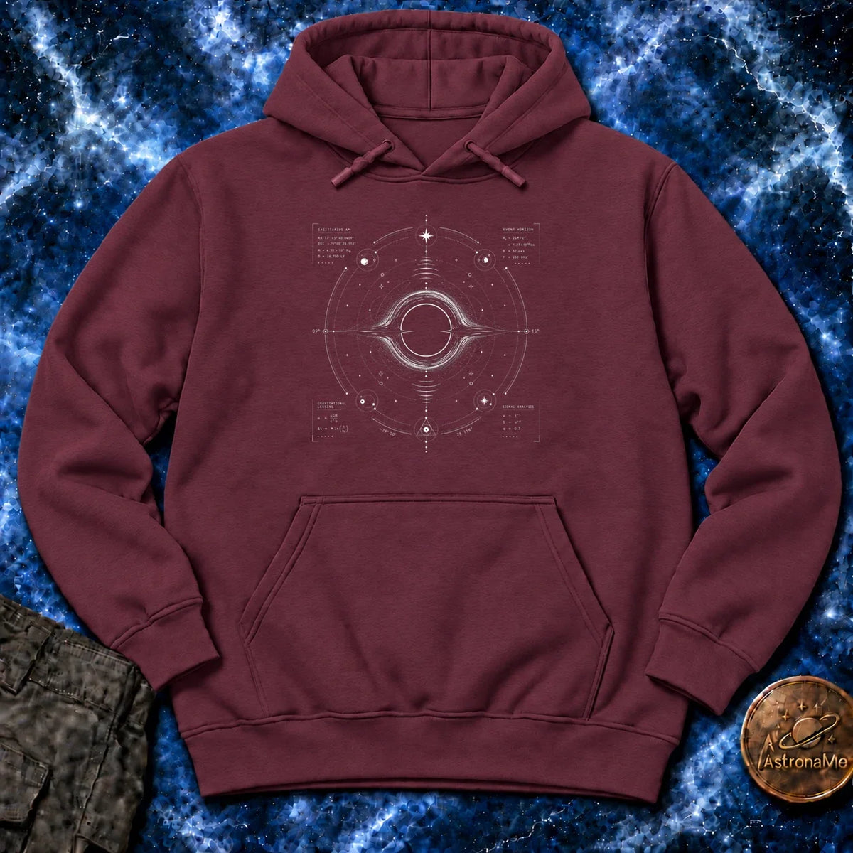 Black Hole Signal Map Hoodie product image 3