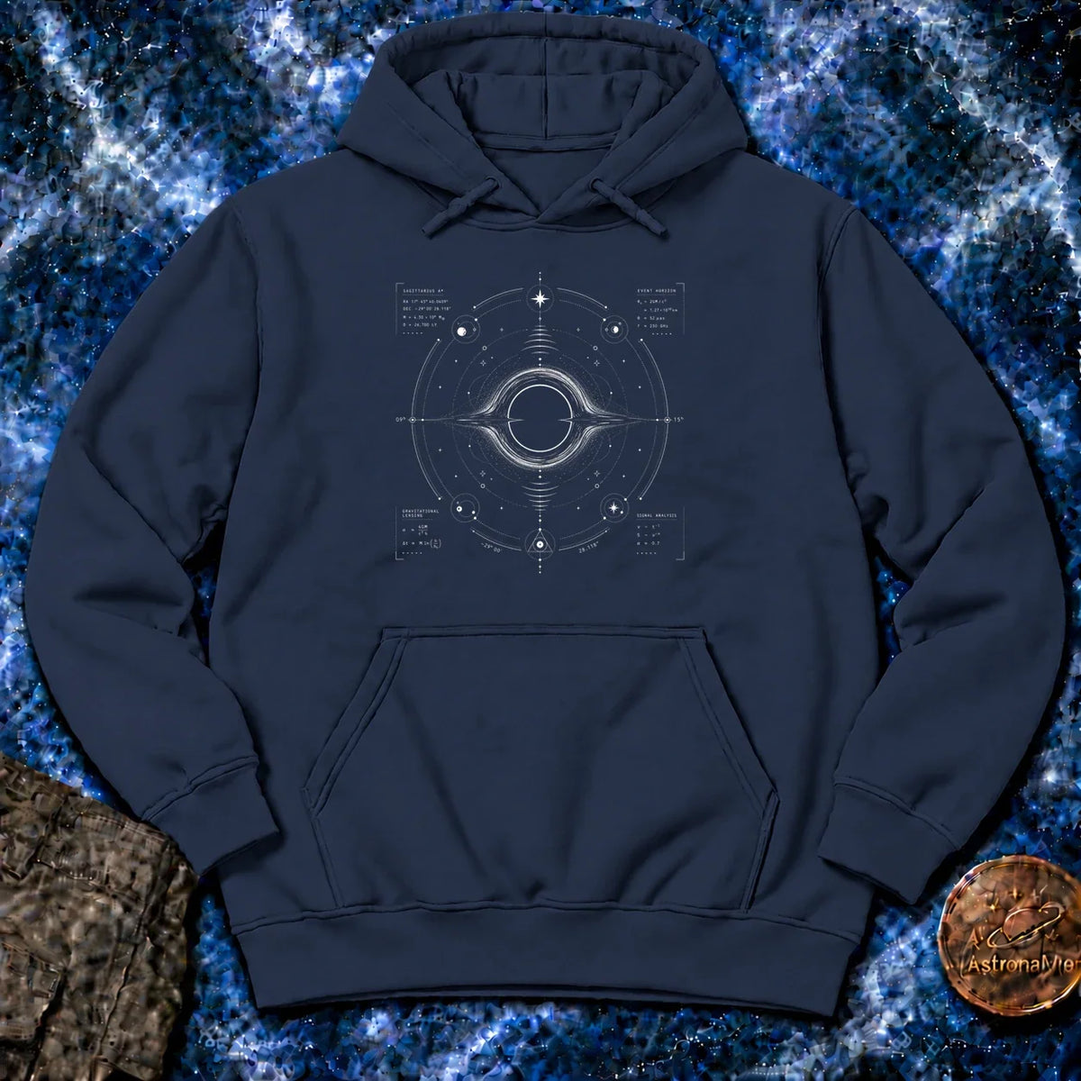 Black Hole Signal Map Hoodie product image 4