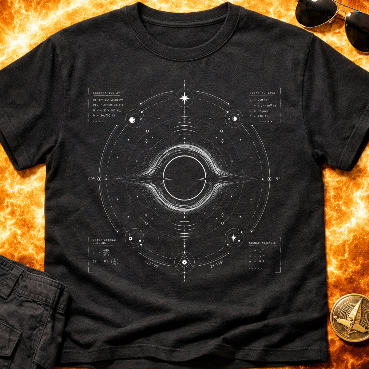 Black Hole Signal Map T-Shirt product image 2