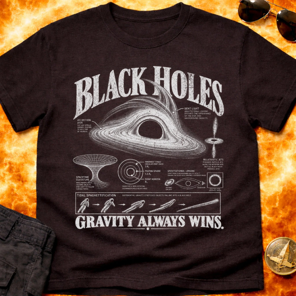 Black Holes Infographic T-Shirt product image 2