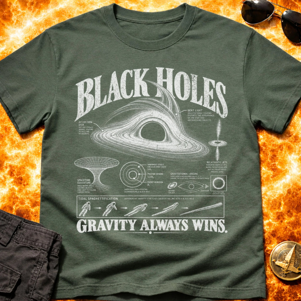 Black Holes Infographic T-Shirt product image 3