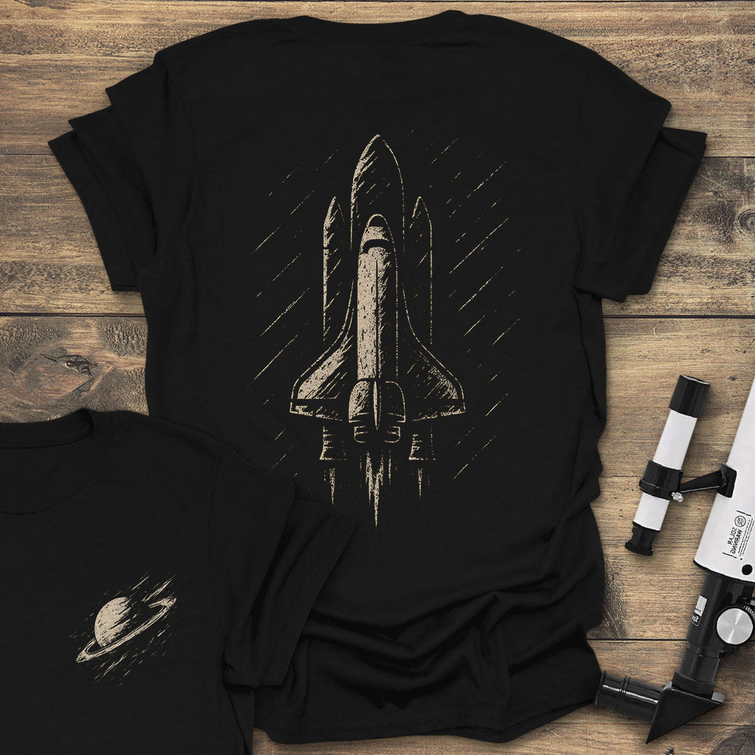 Space Shuttle Sketch Back Print product image 1