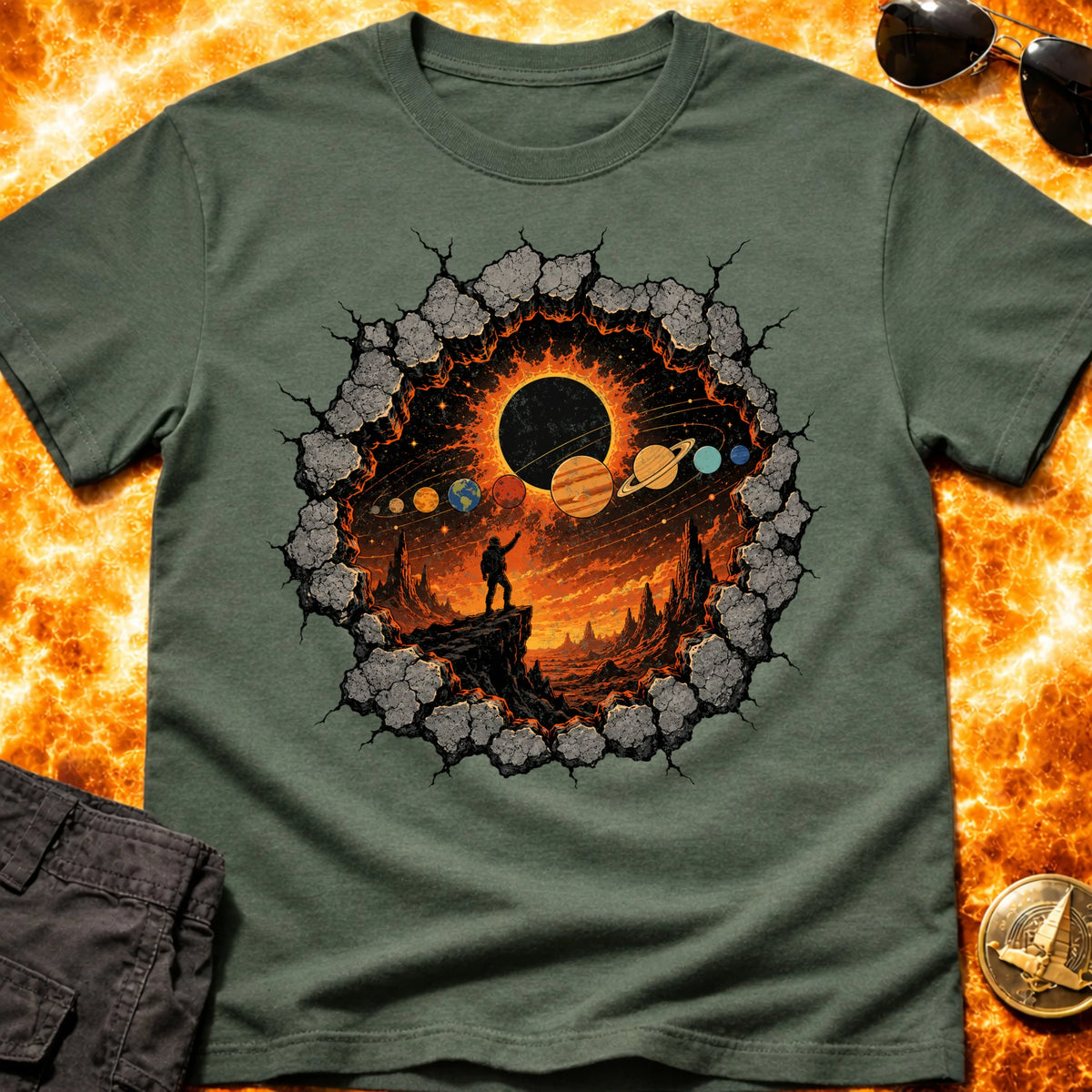 BlackHole Rock Solar System T-Shirt product image 6