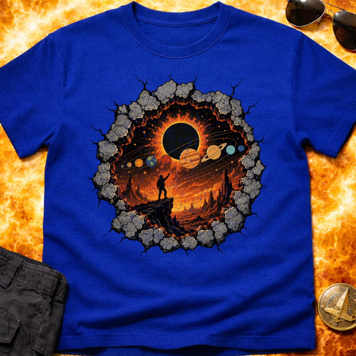 BlackHole Rock Solar System T-Shirt product image 4