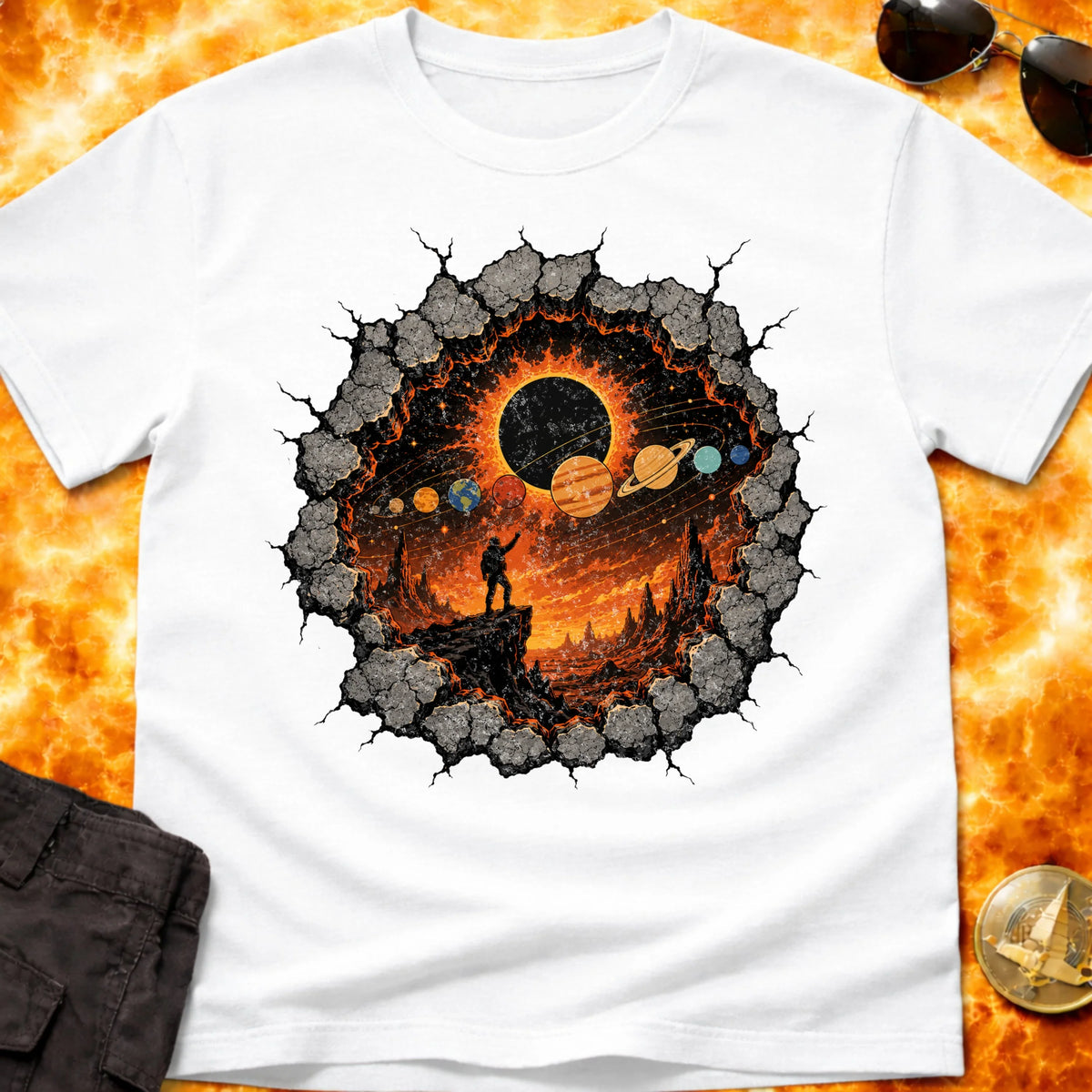 BlackHole Rock Solar System T-Shirt product image 5