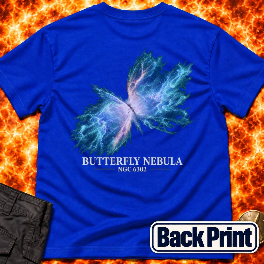 Butterfly Nebula NGC 6303 Blue Back Print T-Shirt product image 1
