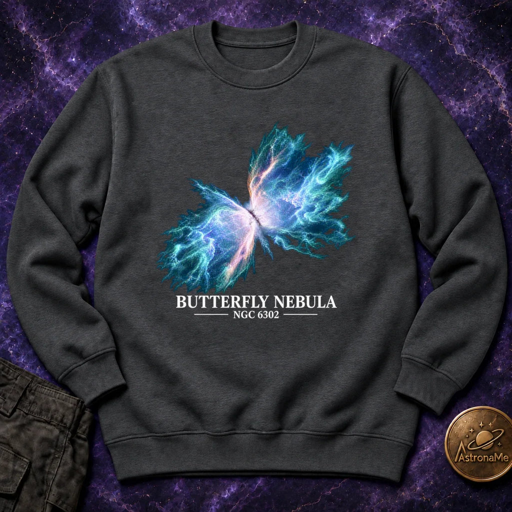 Butterfly Nebula NGC 6303 Blue Crewneck Sweatshirt product image 4