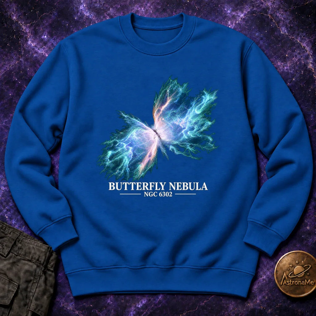 Butterfly Nebula NGC 6303 Blue Crewneck Sweatshirt product image 1