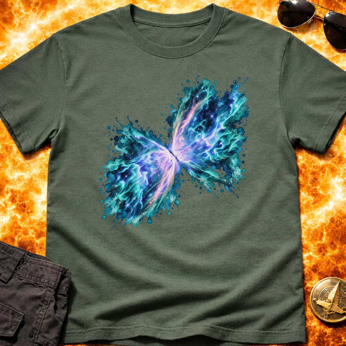 Butterfly Nebula Splatter T-Shirt product image 6