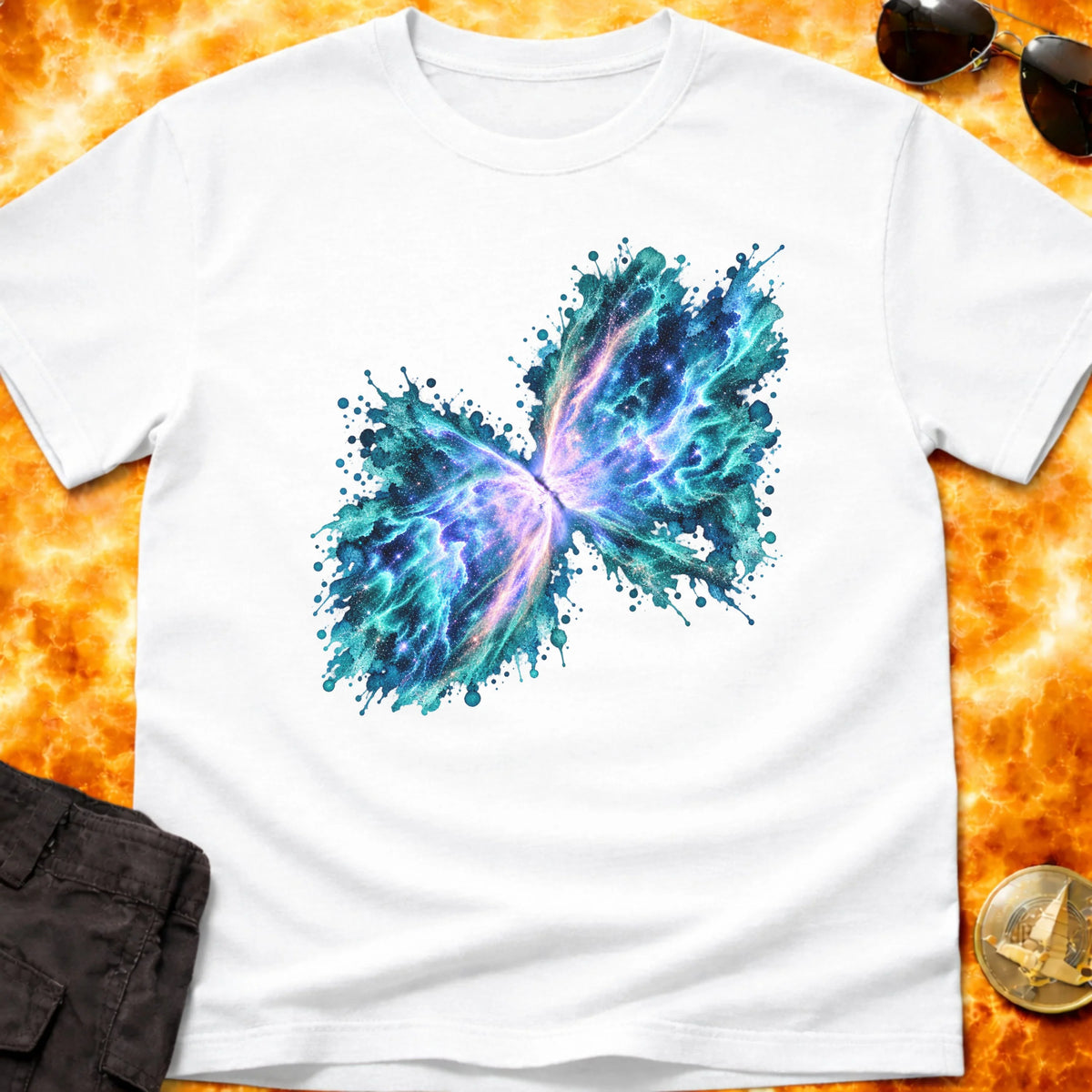 Butterfly Nebula Splatter T-Shirt product image 2