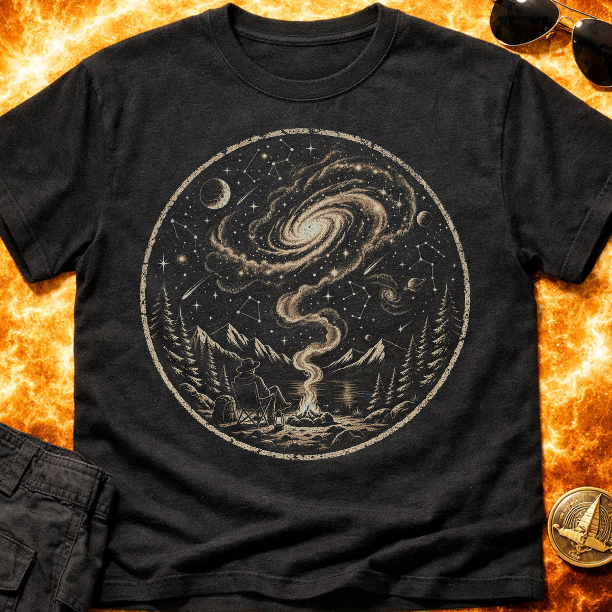 Campfire Galaxy T-Shirt product image 3