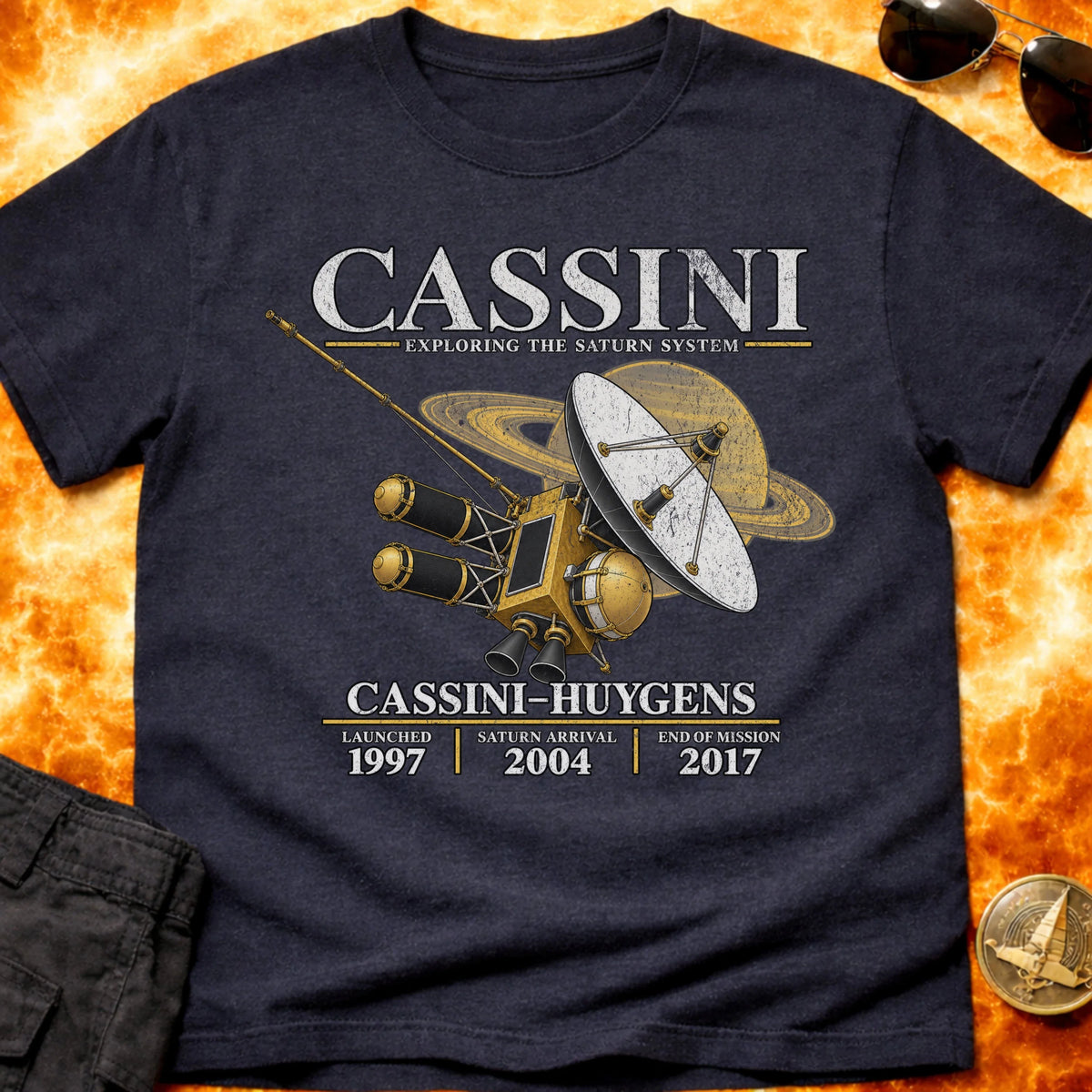 Cassini Exploring Saturn System T-Shirt product image 4