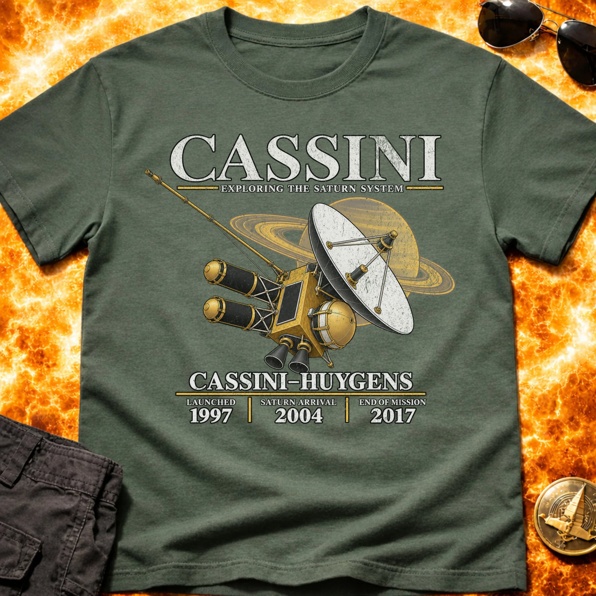 Cassini Exploring Saturn System T-Shirt product image 3
