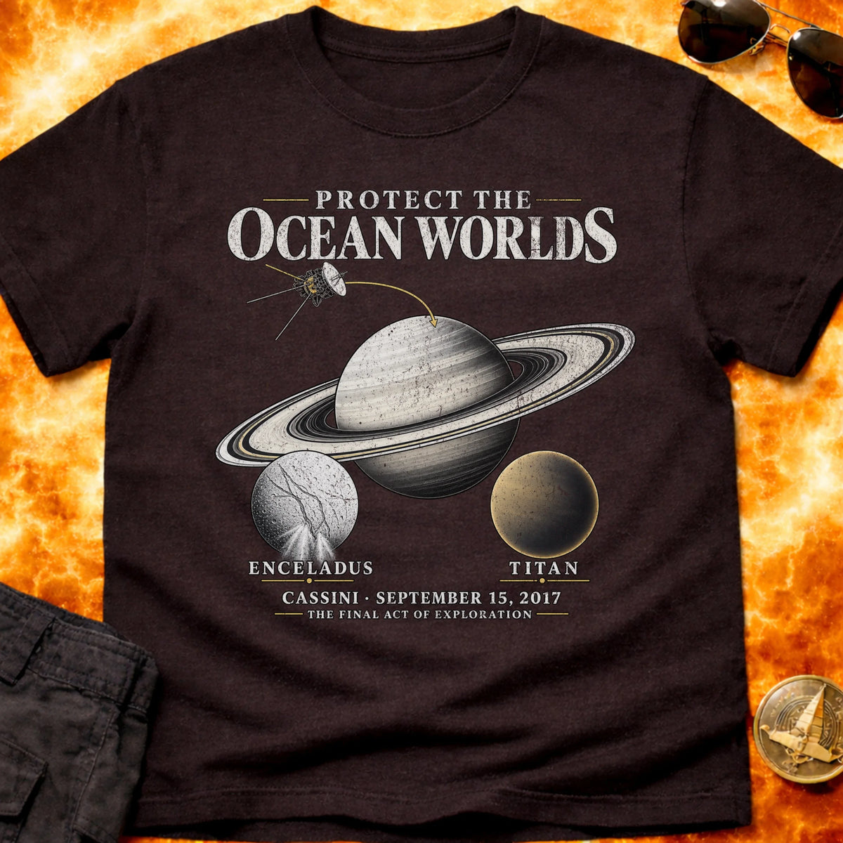 Cassini Protect Ocean Worlds T-Shirt product image 2