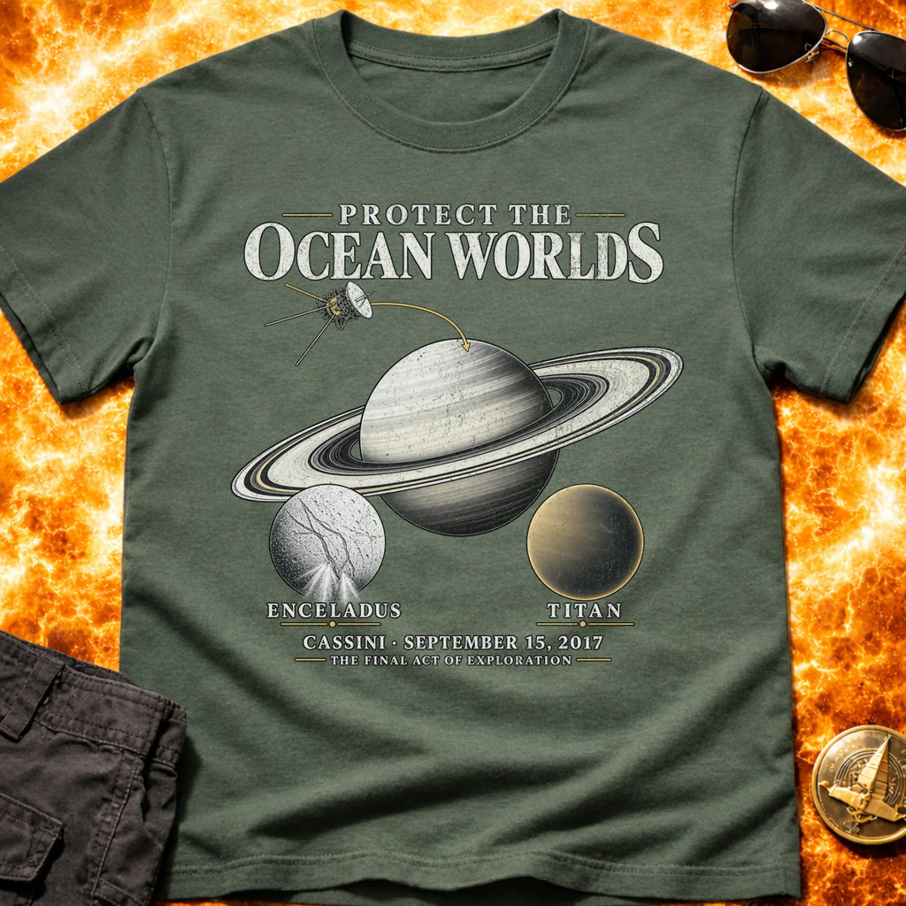 Cassini Protect Ocean Worlds T-Shirt product image 3