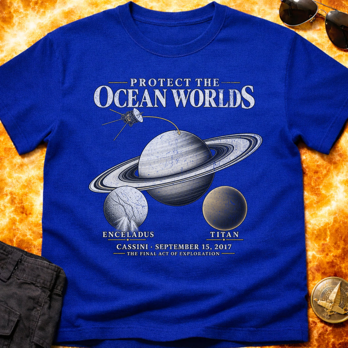 Cassini Protect Ocean Worlds T-Shirt product image 5