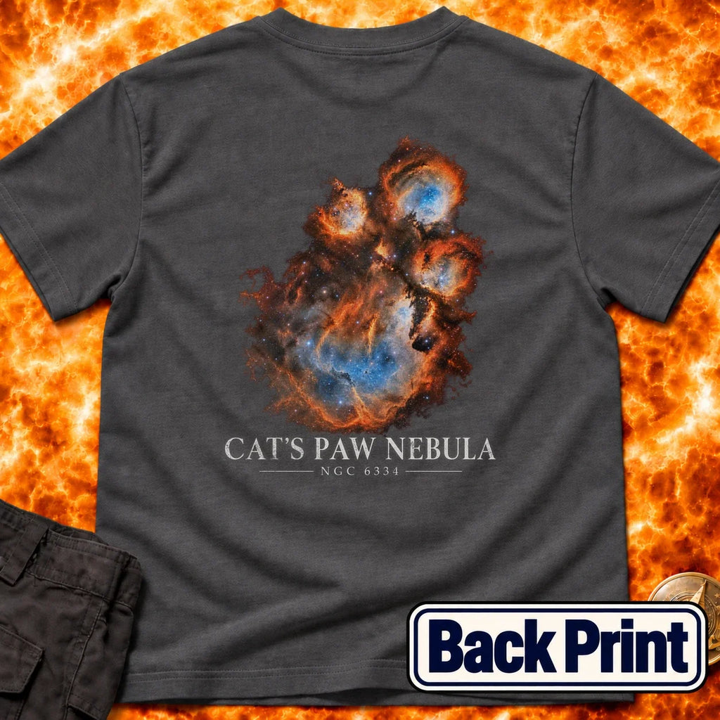 Cats Paw Nebula Back Print T-Shirt product image 3